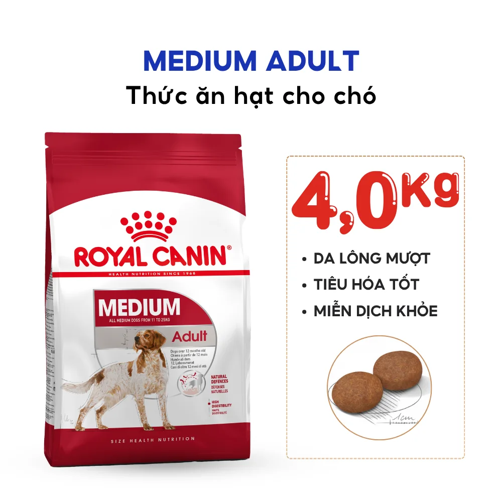Thức Ăn Hạt Cho Chó Medium Adult