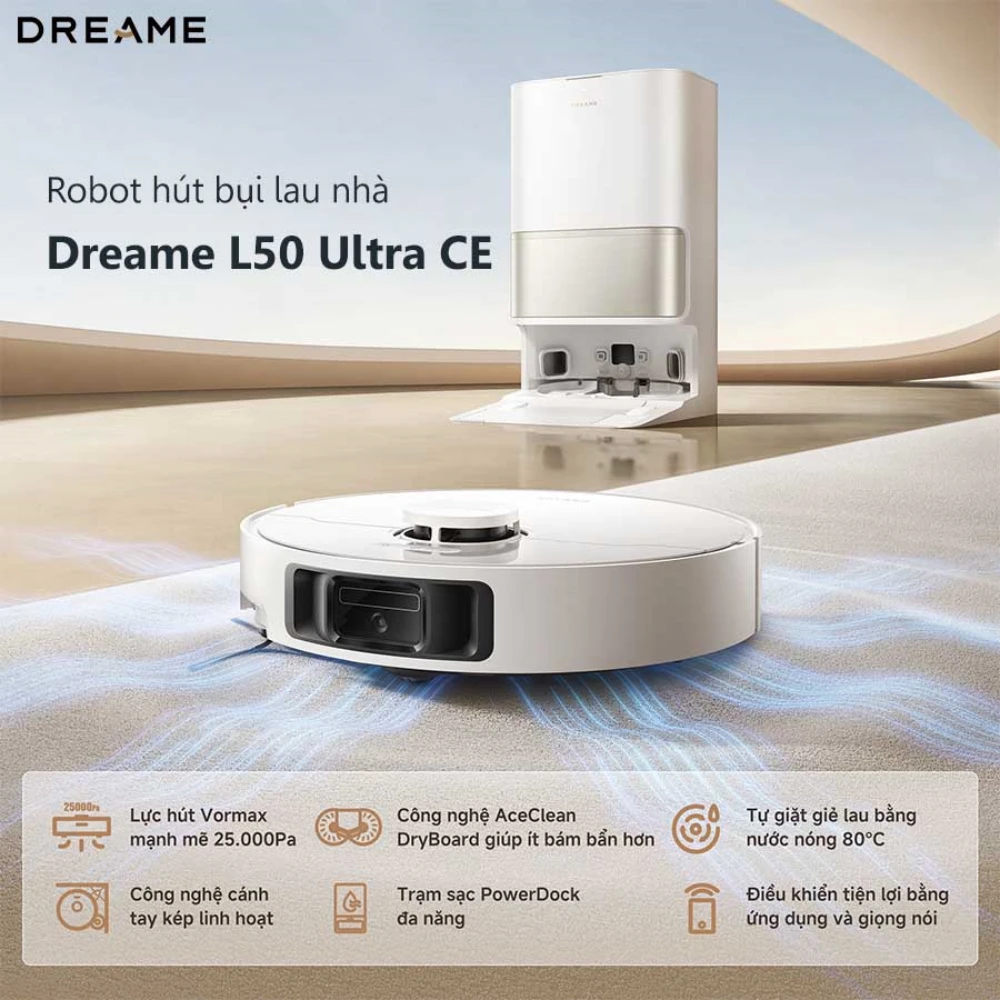 Robot hút bụi lau nhà thông minh Dreame L50 Ultra CE