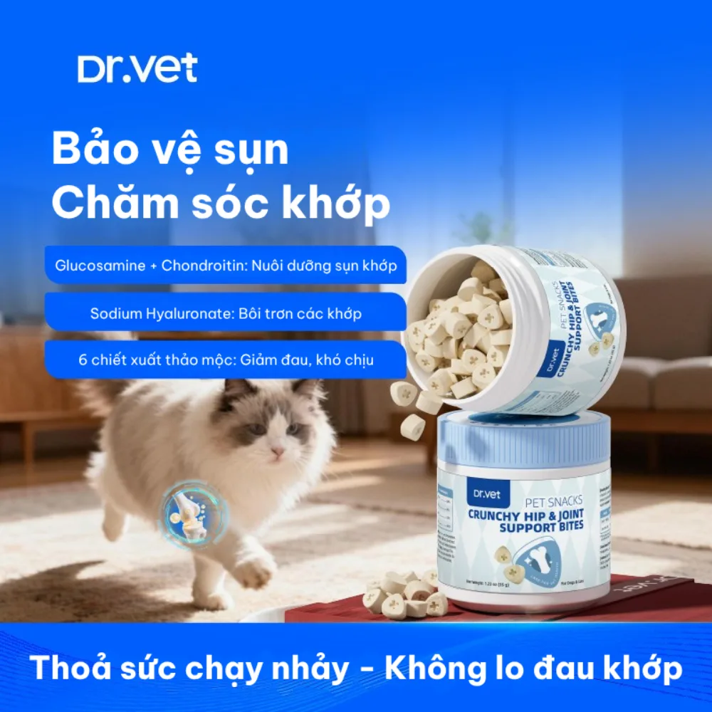 Snack cho thú cưng hỗ trợ xương khớp Dr.Vet