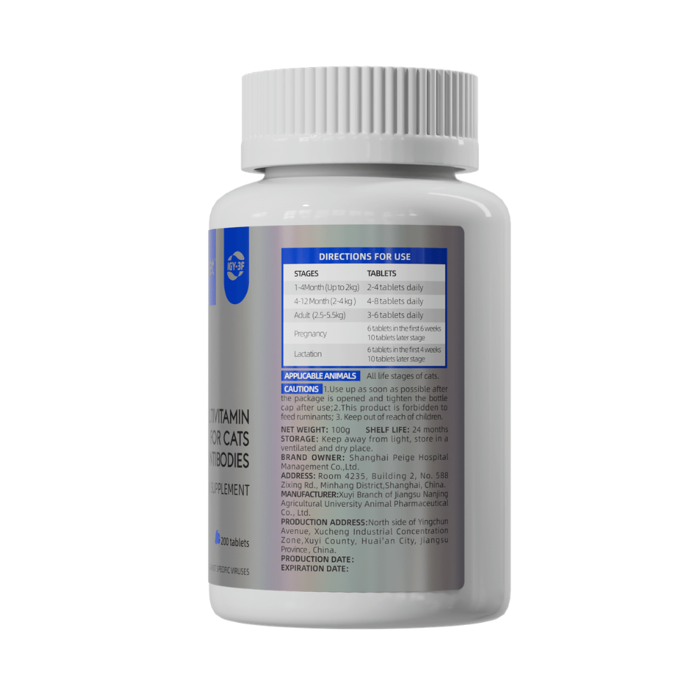 Vitamin tổng hợp cho mèo DR.VET có kháng thể IGY (200 viên)
