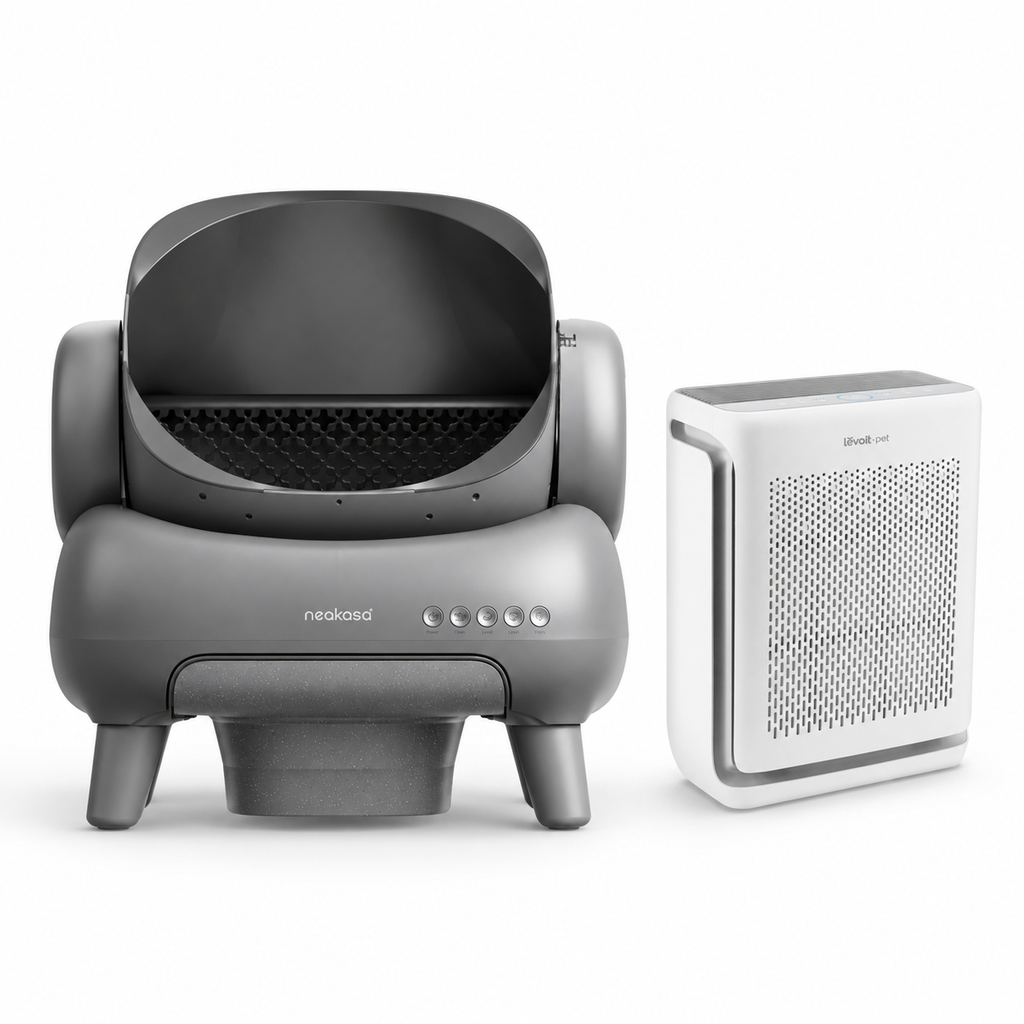 Combo Máy dọn vệ sinh Neakasa M1 Plus + máy lọc không khí Levoit Vital