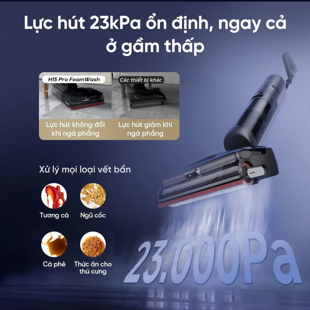 Máy hút bụi lau sàn thông minh Dreame H15 Pro Foamwash