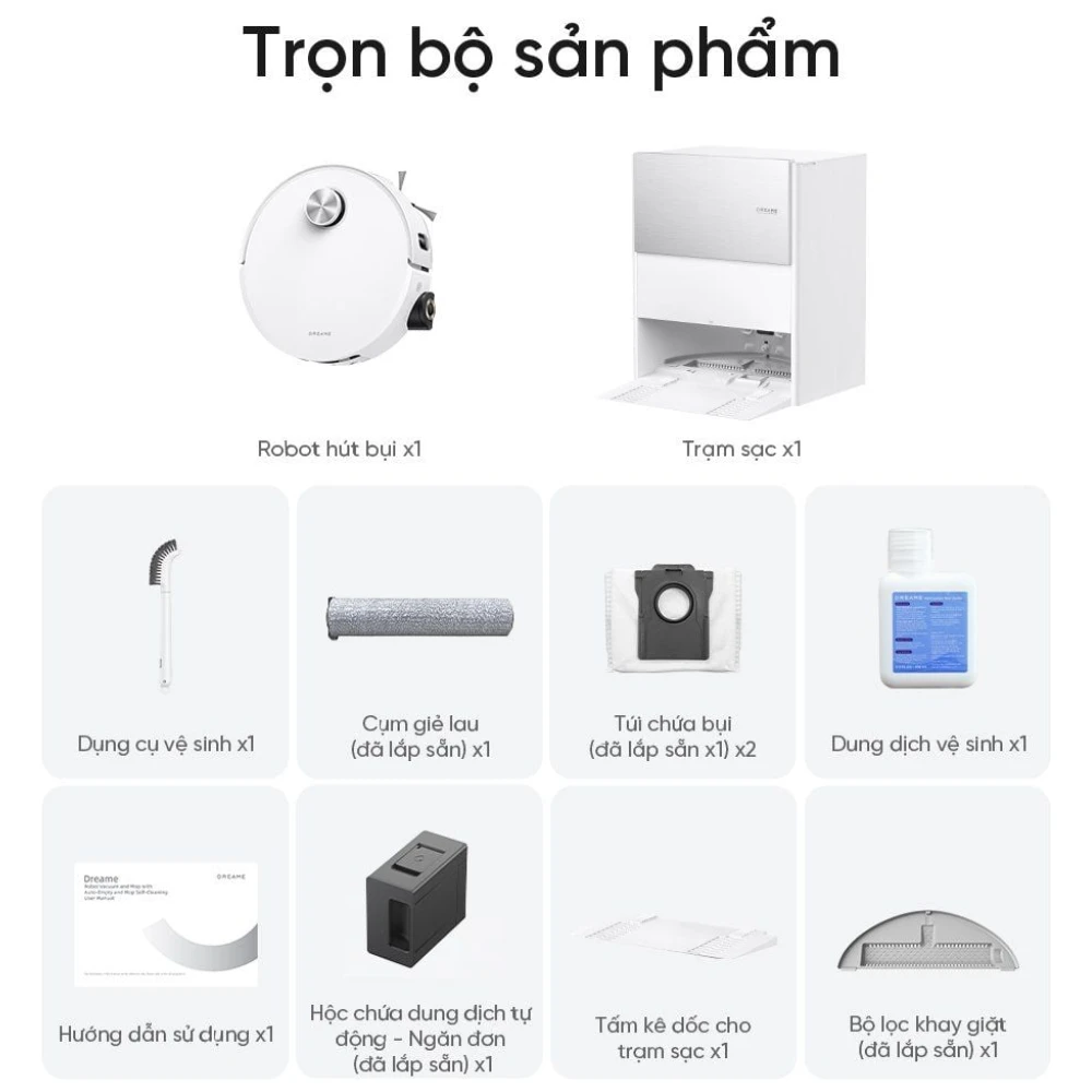 Robot hút bụi lau nhà thông minh Dreame Aqua10 Roller