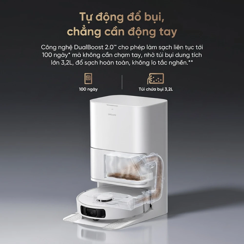 Robot hút bụi lau nhà Dreame D20 Ultra