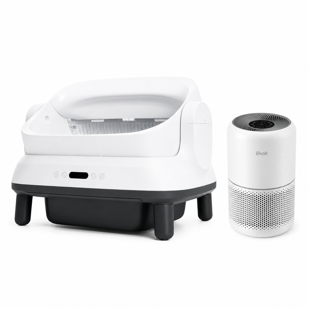 Combo máy dọn vệ sinh Helipet và máy lọc không khí Levoit