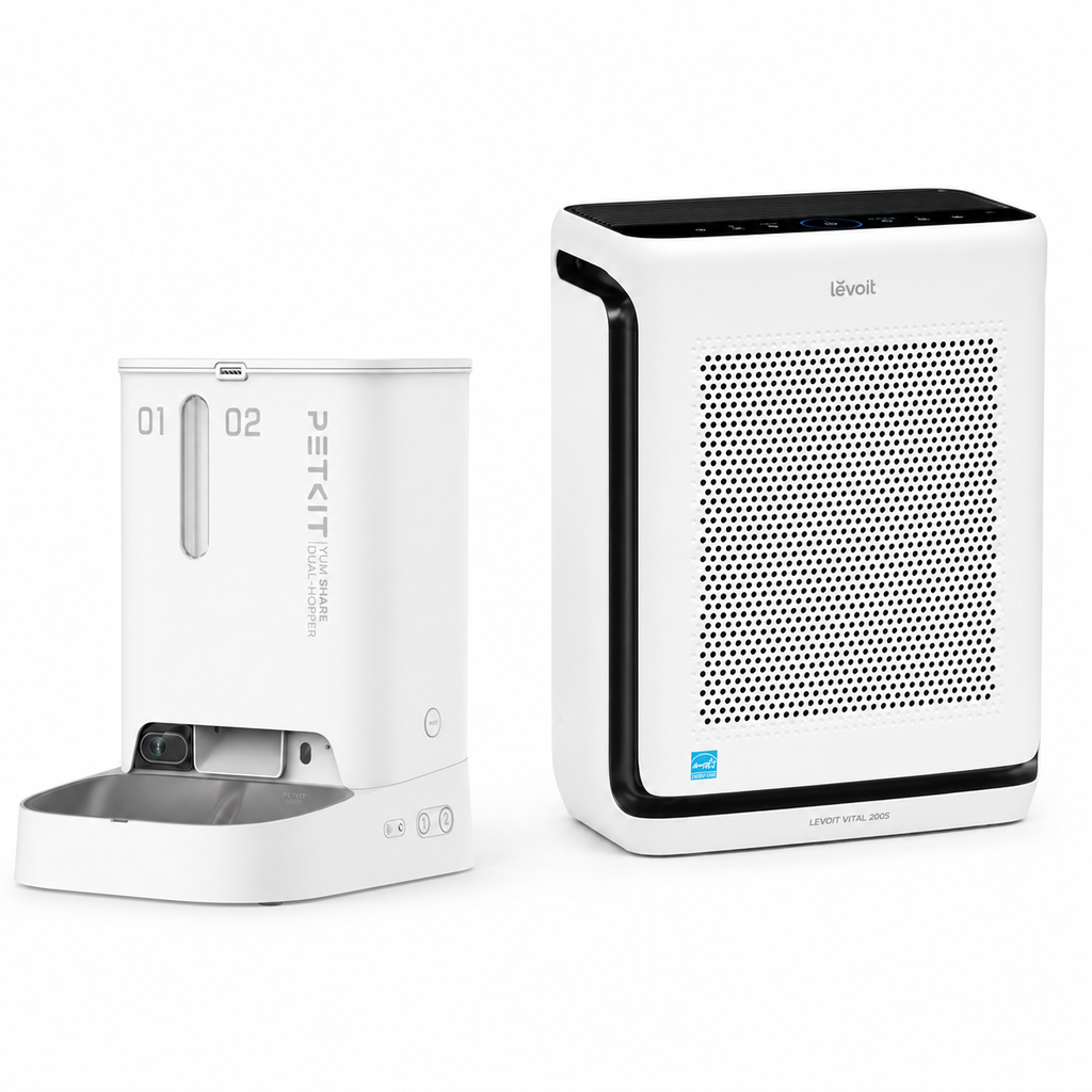 Combo máy ăn Petkit + máy lọc không khí Levoit Vital 200S