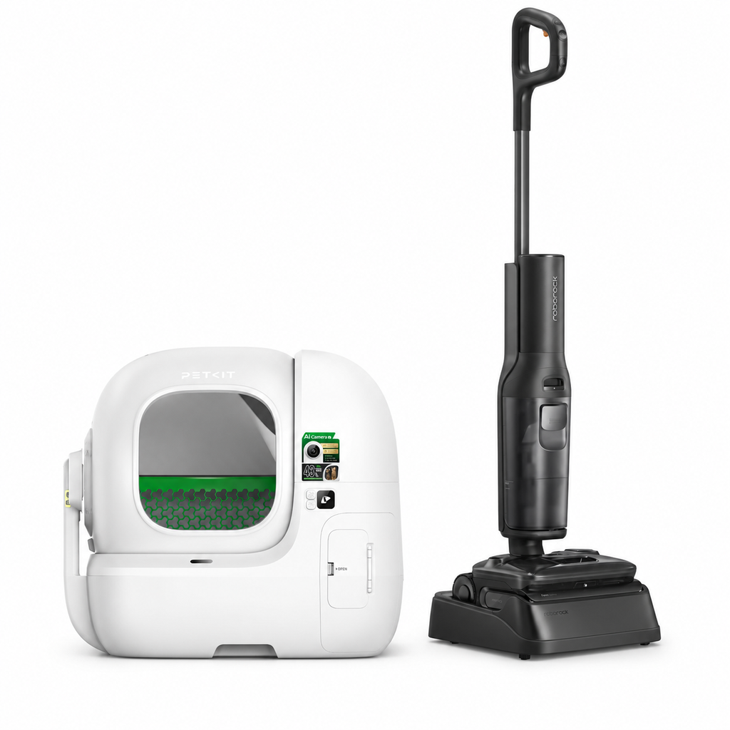 Combo máy dọn vệ sinh Petkit Purobot Max Pro 2 + máy hút bụi lau sàn Roborock