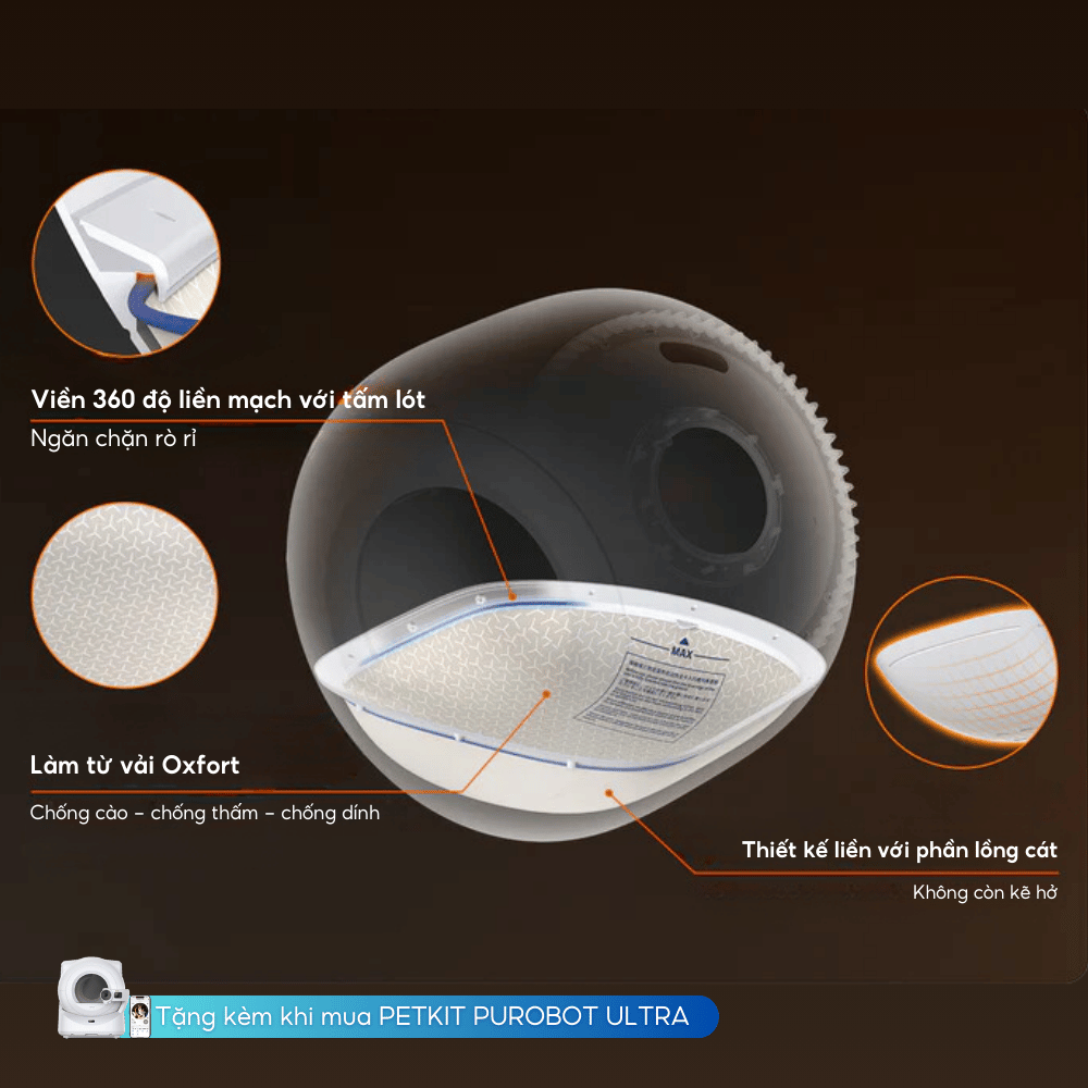 Tấm lót đáy chống dính, chống cào dành cho Petkit Purobot Utltra