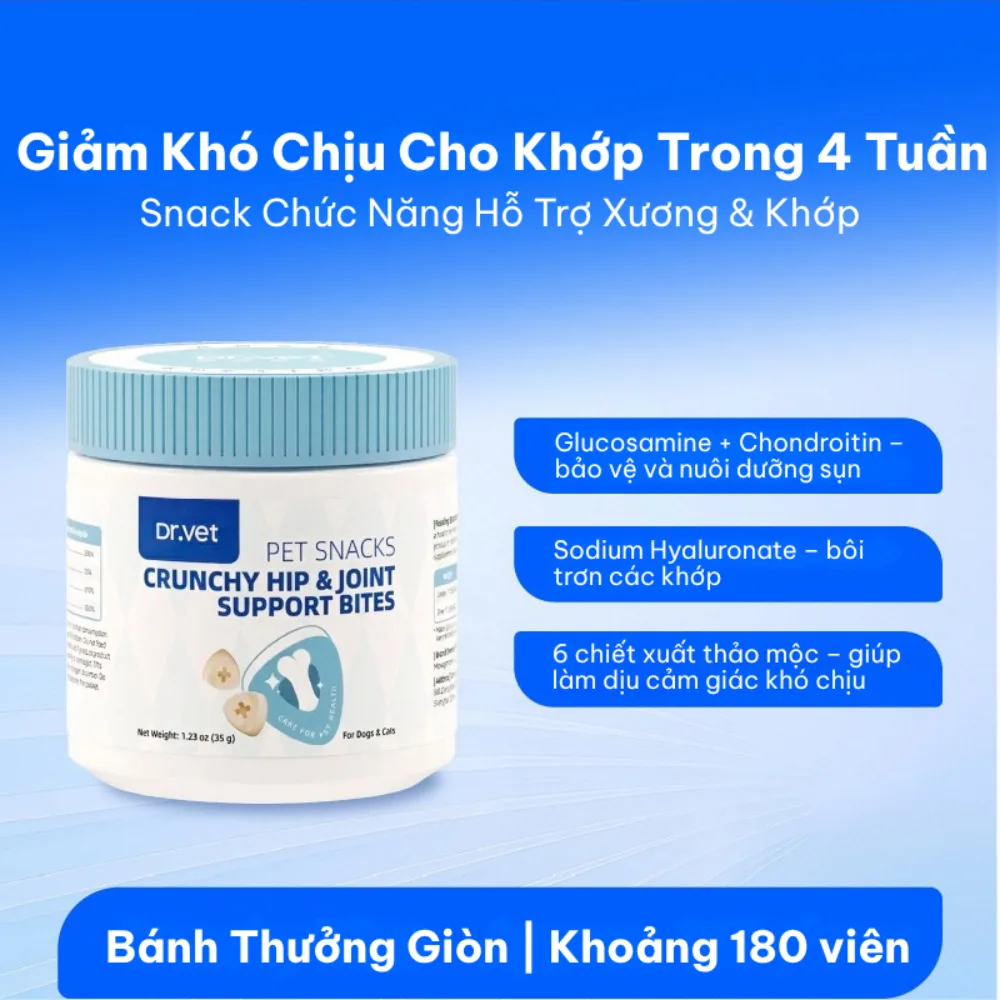 Snack cho thú cưng hỗ trợ xương khớp Dr.Vet