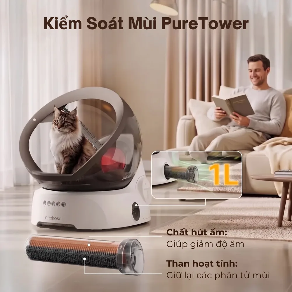 Máy dọn phân mèo Neakasa M9