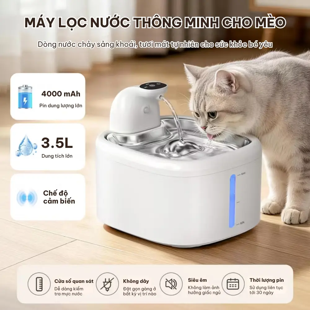 Máy lọc nước cho chó mèo HELIPET Pure 6 (P6)