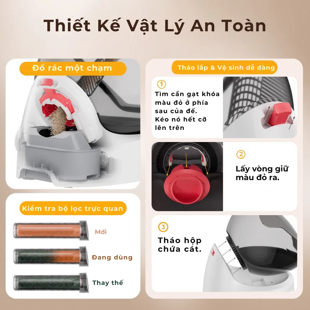 Máy dọn phân mèo Neakasa M9