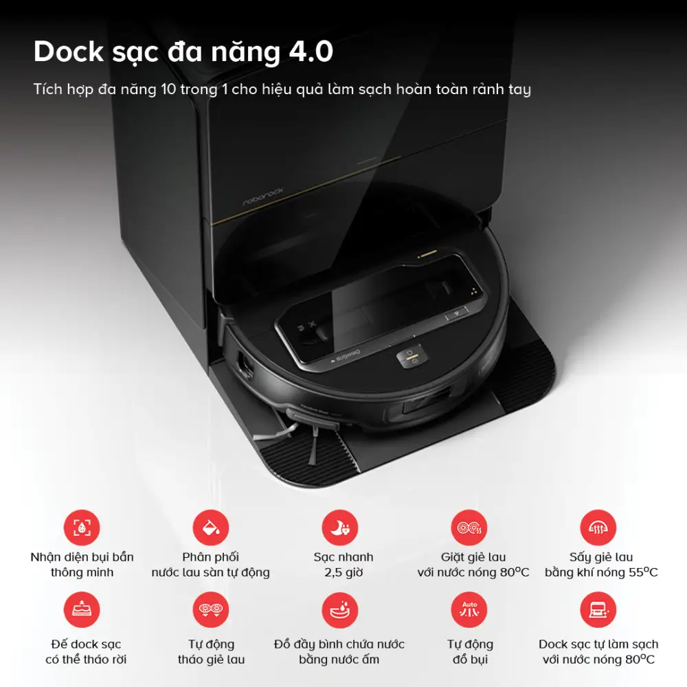 Robot hút bụi lau nhà Roborock Saros Z70