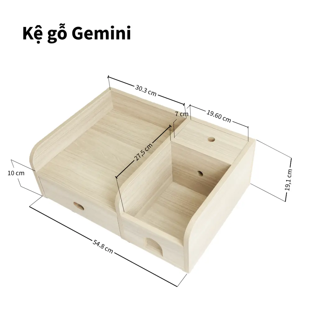 Kệ Gỗ Máy Ăn, Máy Lọc Nước Cho Chó Mèo HELIPET Chống Gù