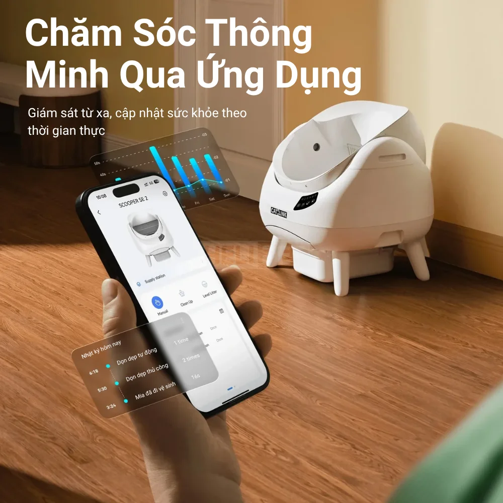Máy vệ sinh cho mèo Catlink Scooper Open X+