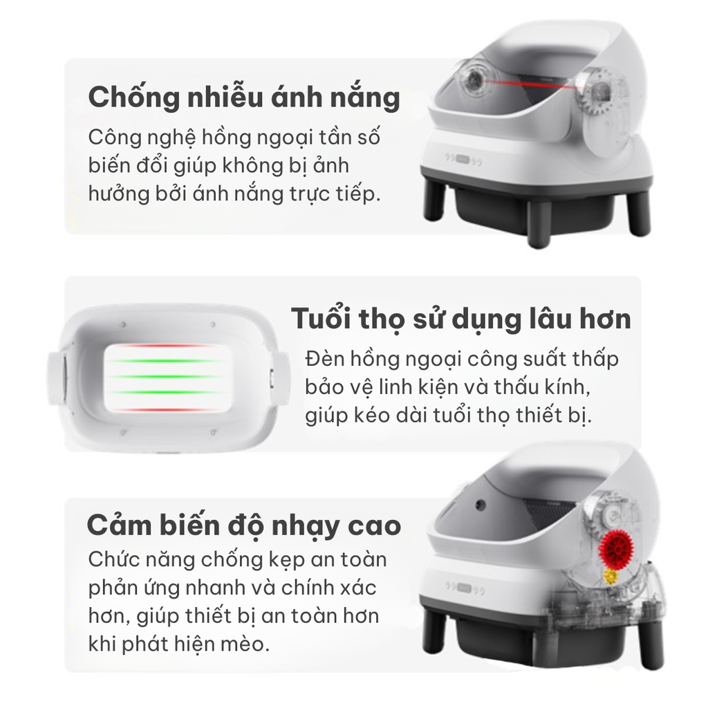 Máy dọn vệ sinh mèo HeLiPet Open Top Pro Plus