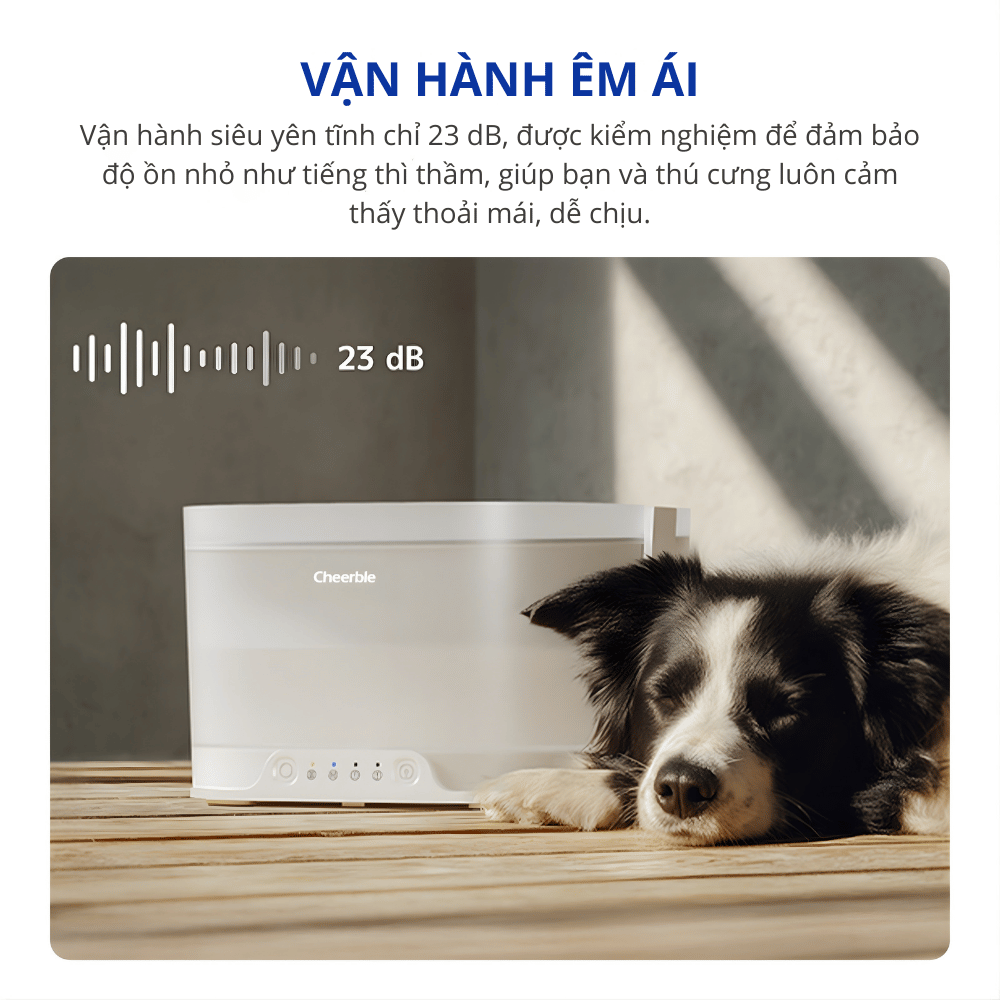 Máy lọc nước cho chó CHEERBLE D1 4L - Bơm không dây