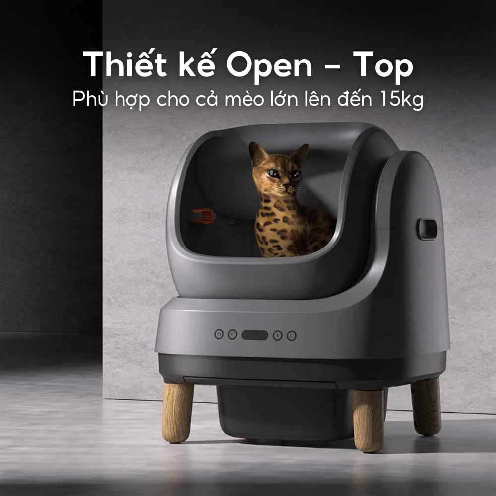Máy dọn vệ sinh mèo HeLiPet Open Top
