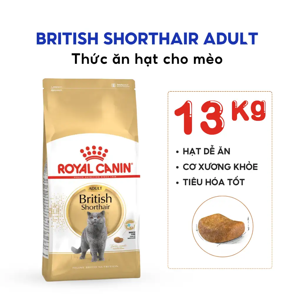 Hạt Cho Mèo Anh Lông Ngắn Trưởng Thành Royal Canin British Shorthair Adult
