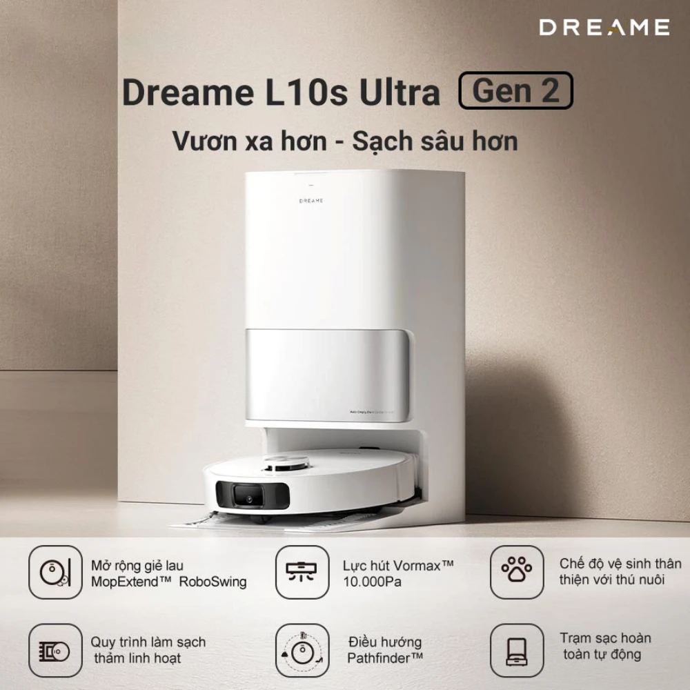 Robot hút bụi lau nhà Dreame L10s Ultra Gen 2