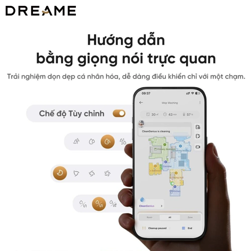 Robot hút bụi lau nhà thông minh Dreame X60 Master