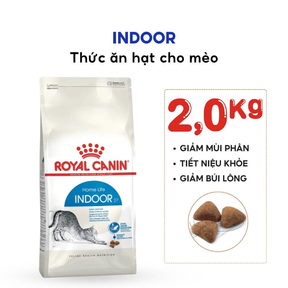 Thức Ăn Hạt Cho Mèo Trưởng Thành Nuôi Trong Nhà Royal Canin Indoor 27