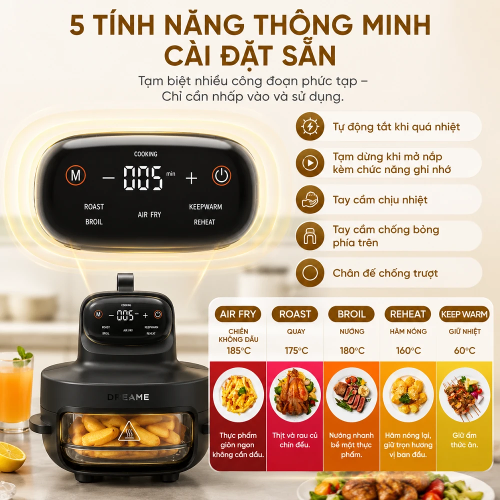 Nồi chiên không dầu Dreame PT60