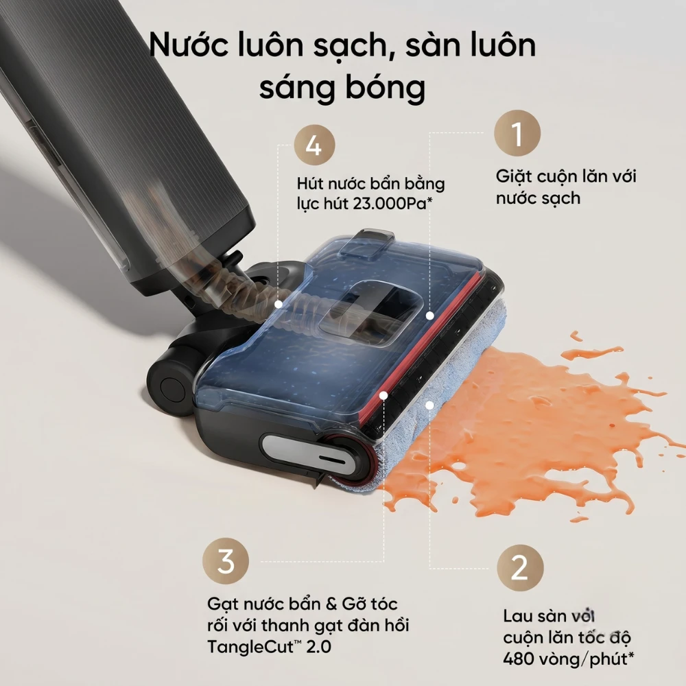 Máy hút bụi khô và ướt Dreame H16 GT
