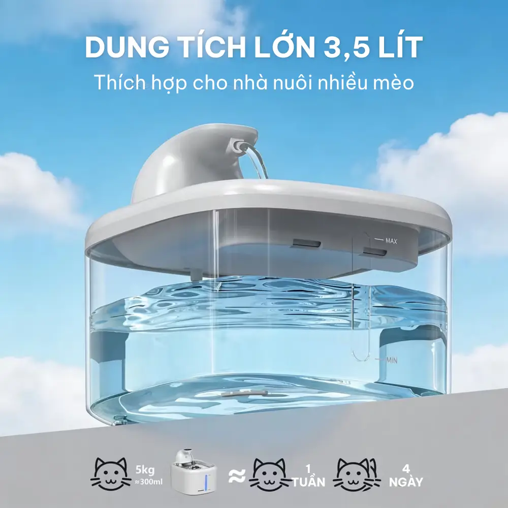 Máy lọc nước cho chó mèo HELIPET Pure 6 (P6)