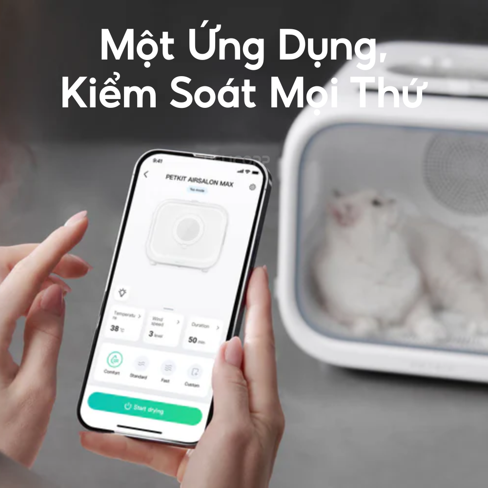 Lồng sấy lông chó mèo PETKIT AirSalon Max Pro Ozone