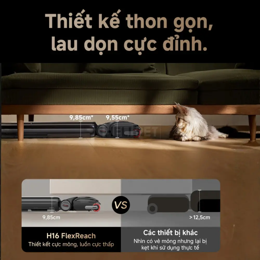 Máy hút bụi lau nhà cầm tay Dreame H16 FlexReach