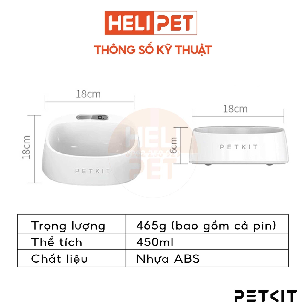 Bát ăn định lượng cho chó mèo Petkit