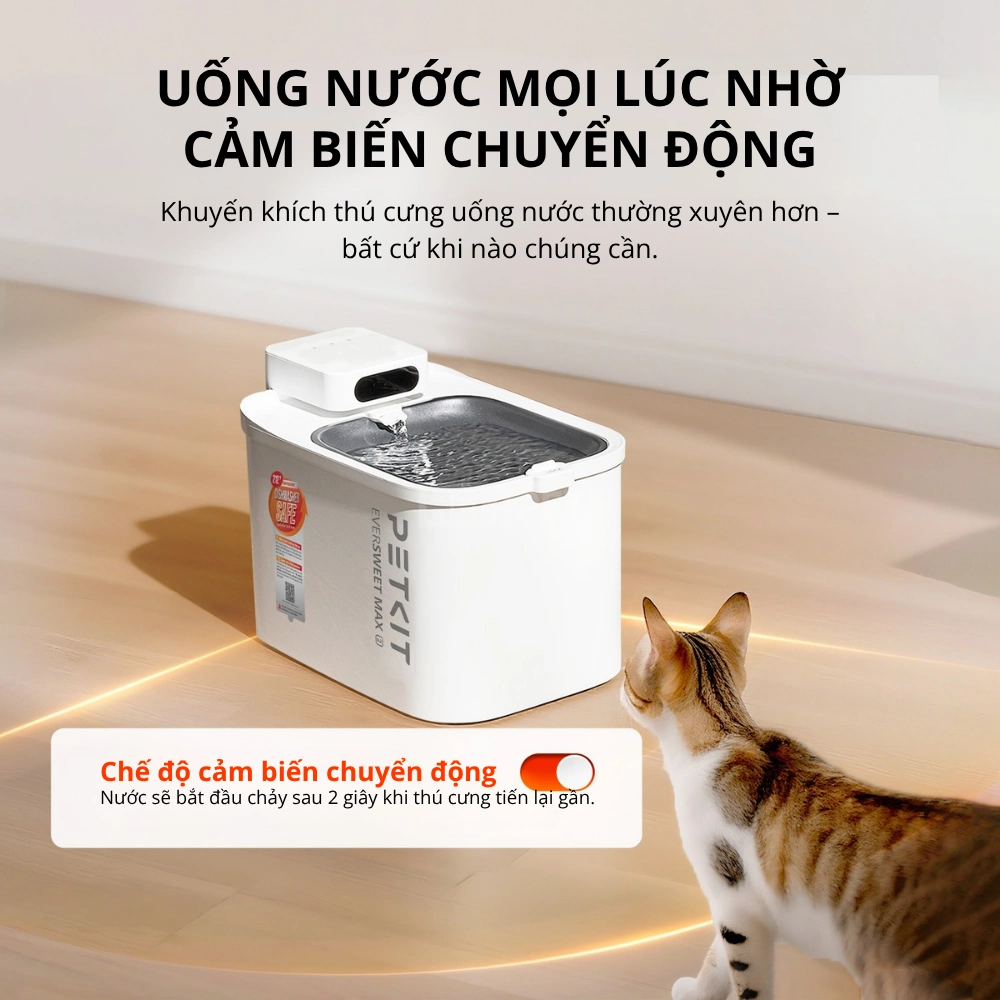 Máy lọc nước cho chó mèo PETKIT Eversweet Max 2 3L - Dùng pin sạc 5000mAh