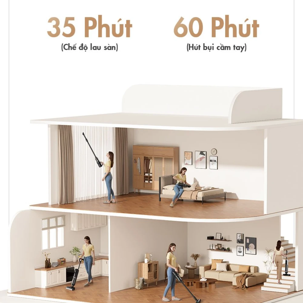 Máy lau sàn hút bụi thông minh Dreame H12 Dual