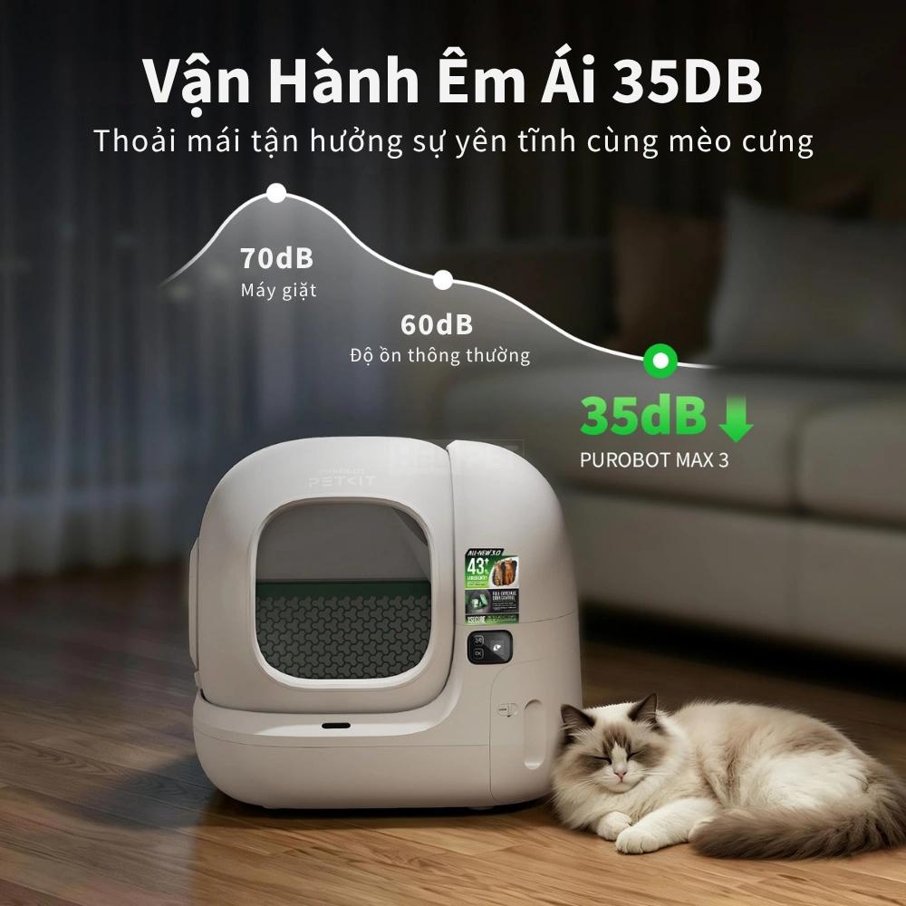 Máy dọn vệ sinh mèo PETKIT Purobot Max 3