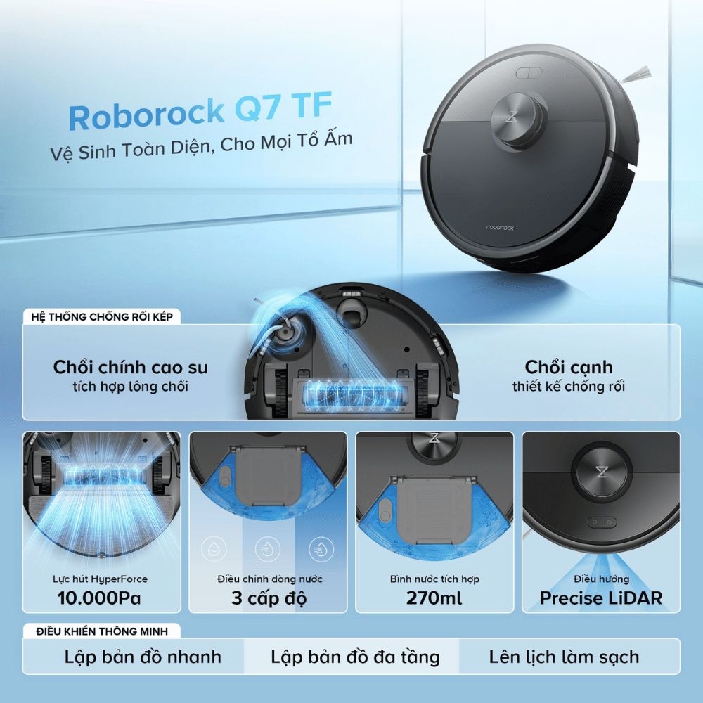 Robot Hút Bụi lau nhà Roborock Q7 TF