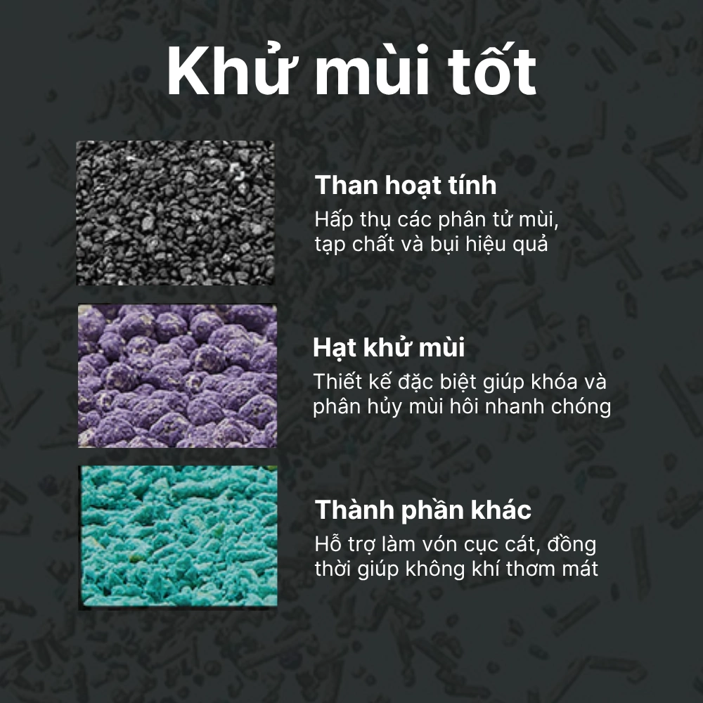 Cát hỗn hợp PETKIT 5in1 - Xả được trong bồn cầu