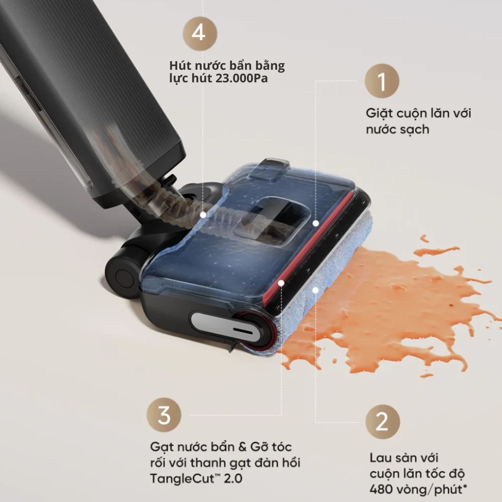 Máy hút bụi khô và ướt Dreame H16 GT