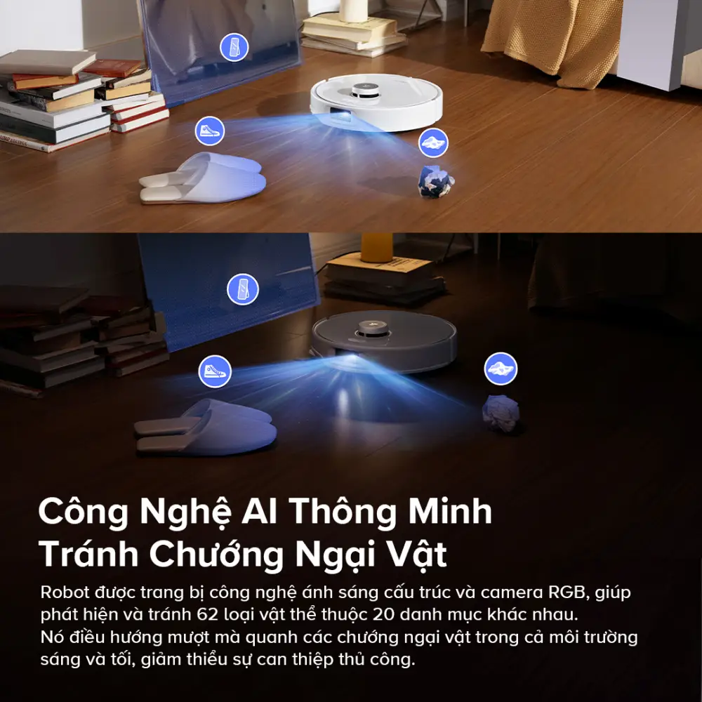 Robot hút bụi lau nhà Roborock Q Revo Curv