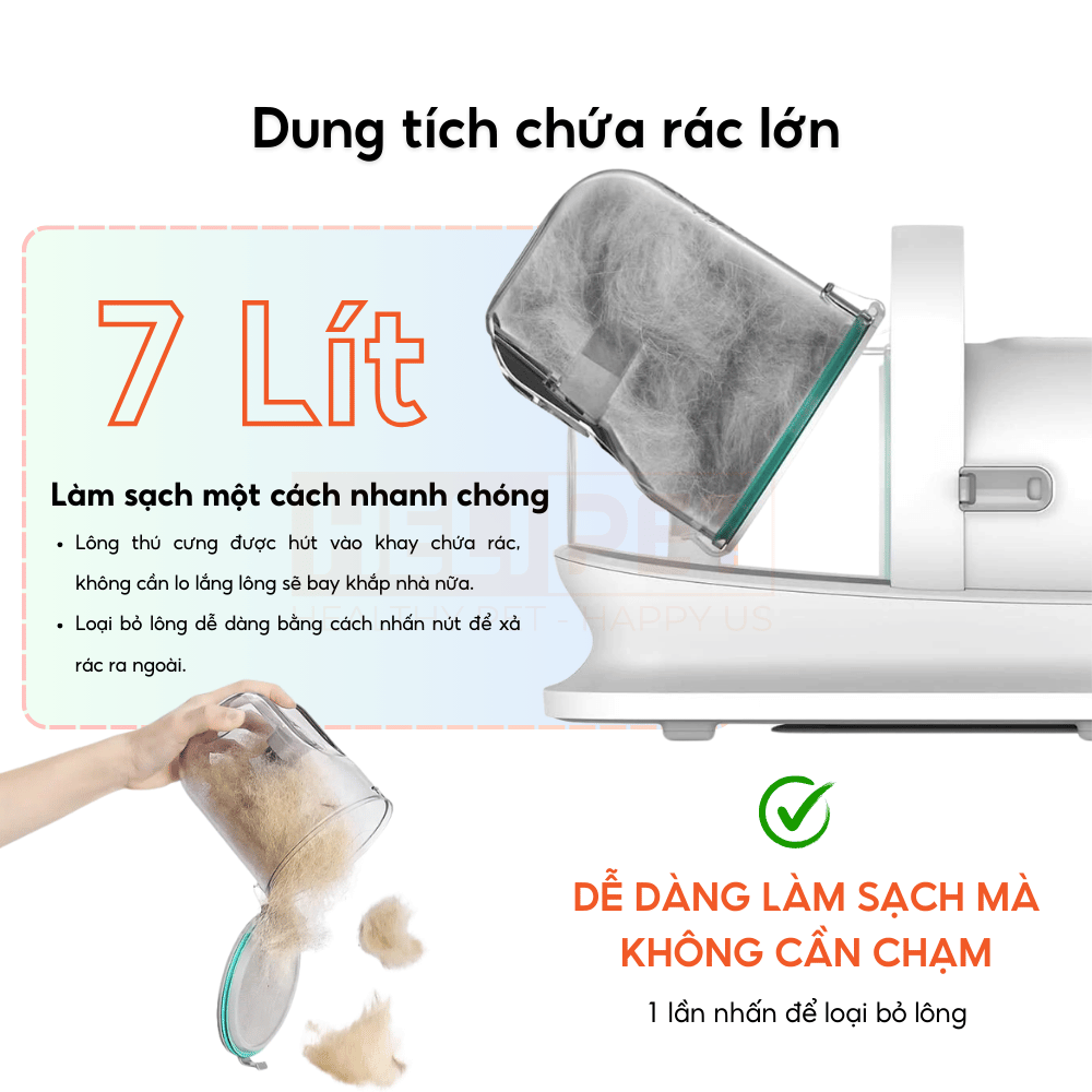 Máy chải hút lông chó mèo Neakasa P1 Pro 5-in-1 Pet Grooming Vacuum
