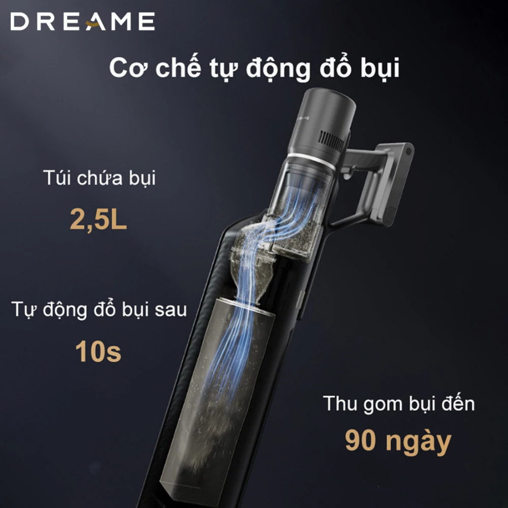 Máy hút bụi không dây tự động đổ bụi Dreame Z10S Station