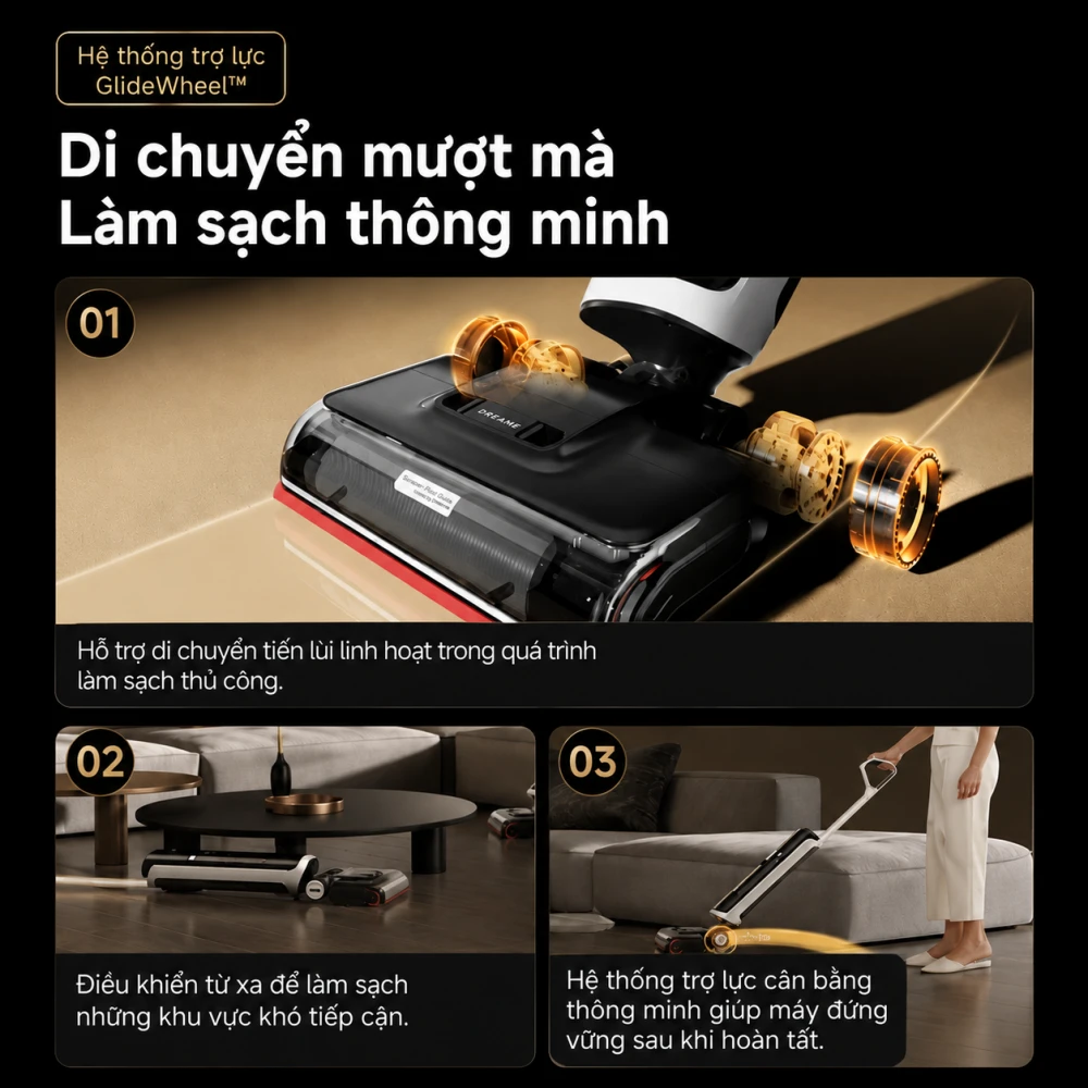 Máy hút bụi lau sàn Dreame H15 Pro Heat