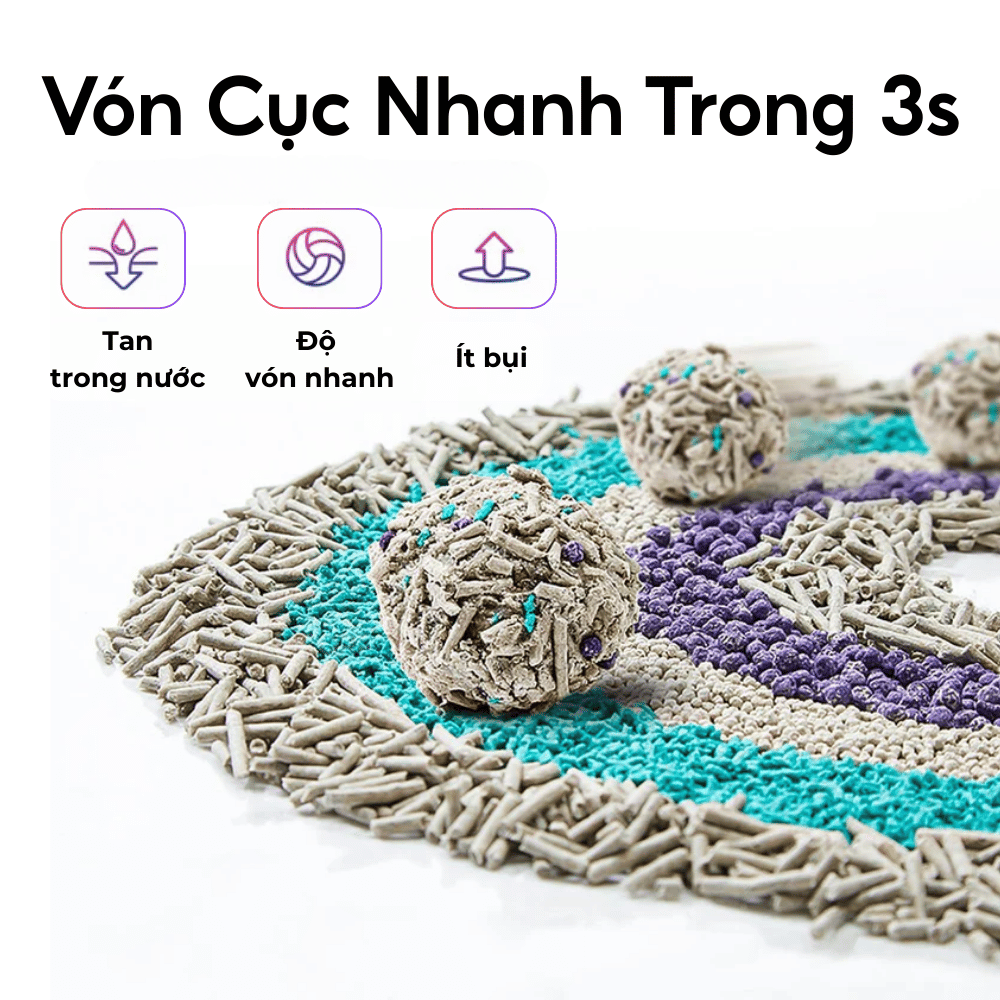 Cát hỗn hợp PETKIT - Xả được trong bồn cầu