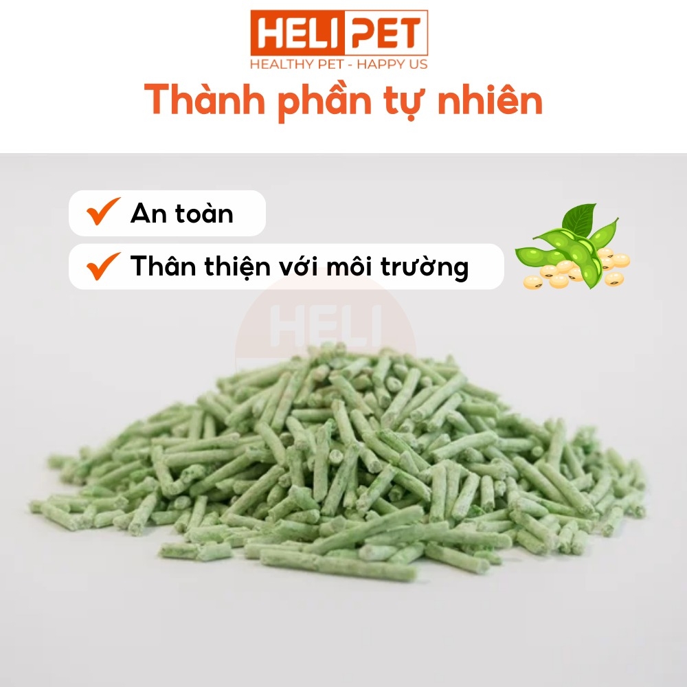 Cát đậu nành Max Clean hương trà xanh - Hạt dài nhỏ