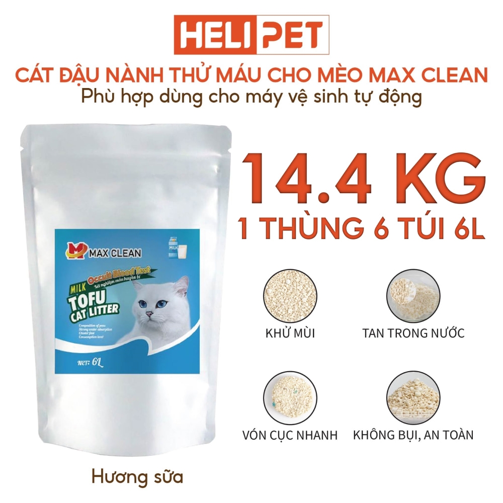 Cát đậu nành phát hiện máu Max Clean