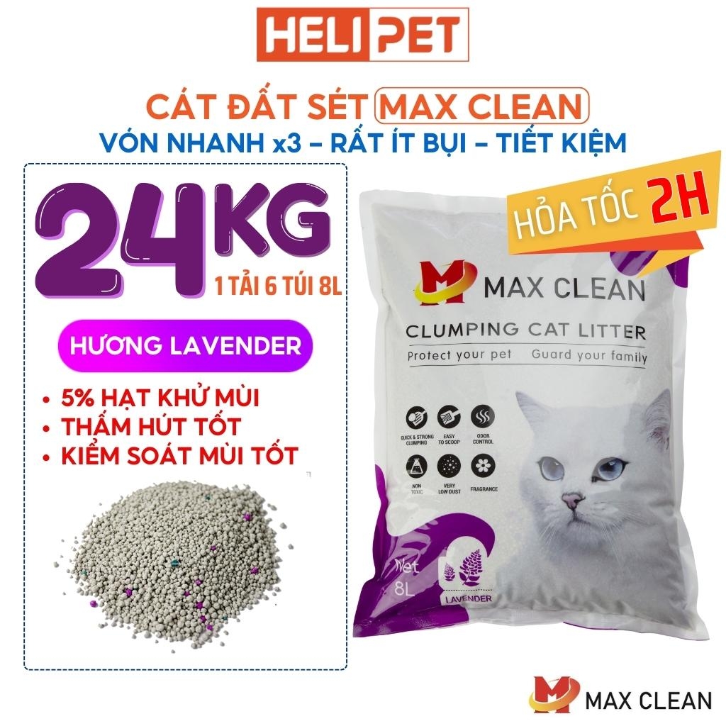 Cát đất sét Max Clean - Hương Lavender - Siêu vón, ít bụi
