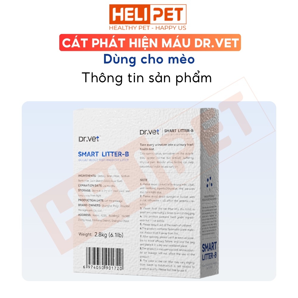 Cát phát hiện máu DR.VET