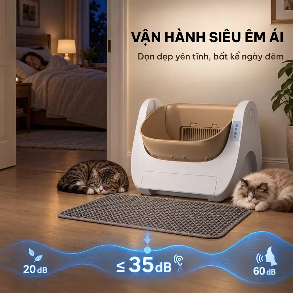 Máy dọn vệ sinh mèo tự động HELIPET Open Top Basic