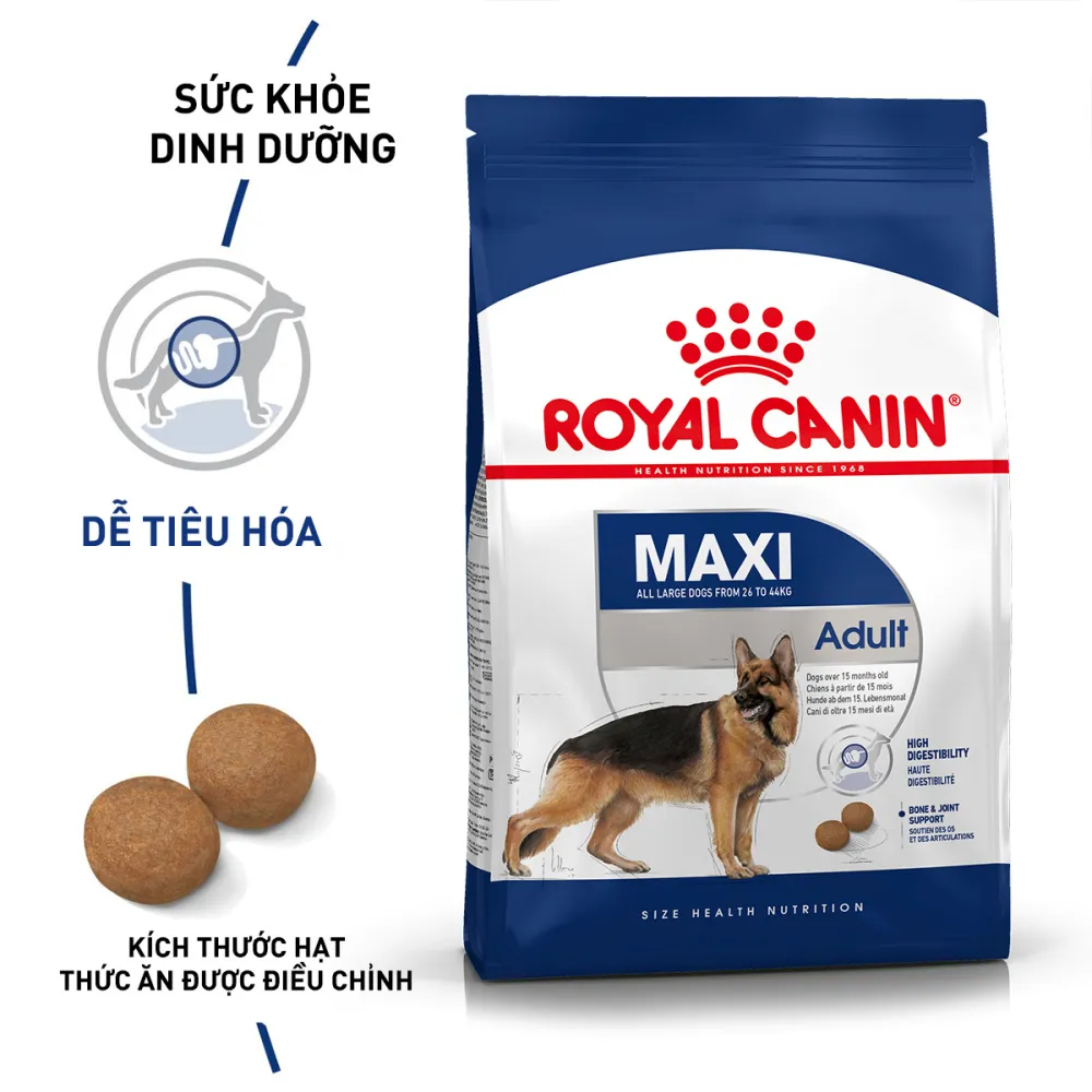 Thức Ăn Hạt Cho Chó Maxi Adult