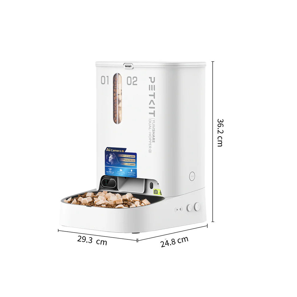 Máy ăn có camera PETKIT Yumshare Dual-hopper 2 Gemini - 2 ngăn chứa